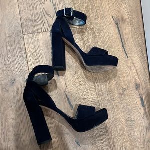 Stuart Wietzman suede platform heels size 5.5
